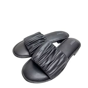 Aerosoles Sandals Womens Size 7.5 Black Open Toe Low Heel Slides